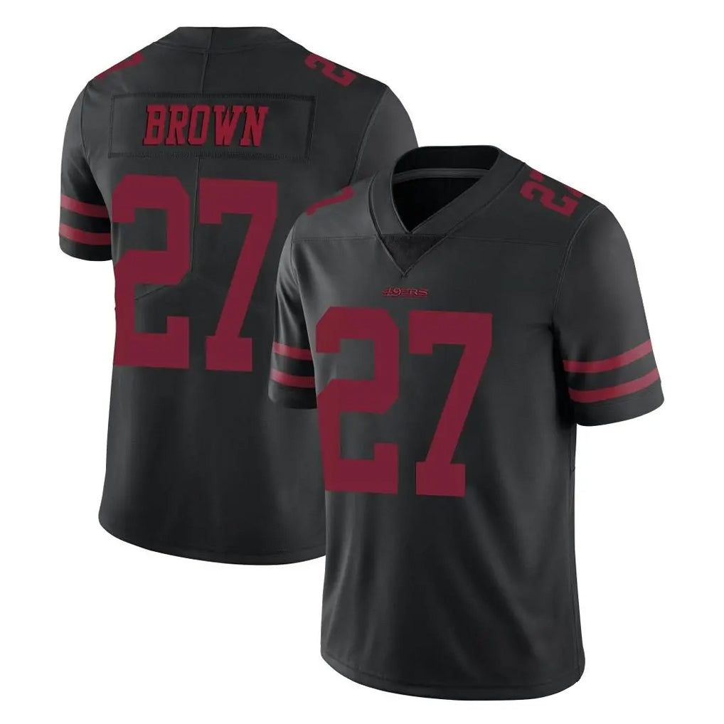 Punc SF.49ers #27 Ji'Ayir Brown Player Black Alternate Limited Vapor Untouchable Home Game Stitched Jerseys