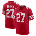 Punc SF.49ers #27 Ji'Ayir Brown Player Red Game Home Stitched Jerseys