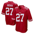 Punc SF.49ers #27 Ji'Ayir Brown Player Red Home Game Stitched Jerseys