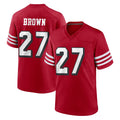 Punc SF.49ers #27 Ji'Ayir Brown Player Red Limited Alternate Home Game Stitched Jerseys