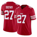 Punc SF.49ers #27 Ji'Ayir Brown Player Red Limited Vapor F.U.S.E. Home Game Stitched Jerseys