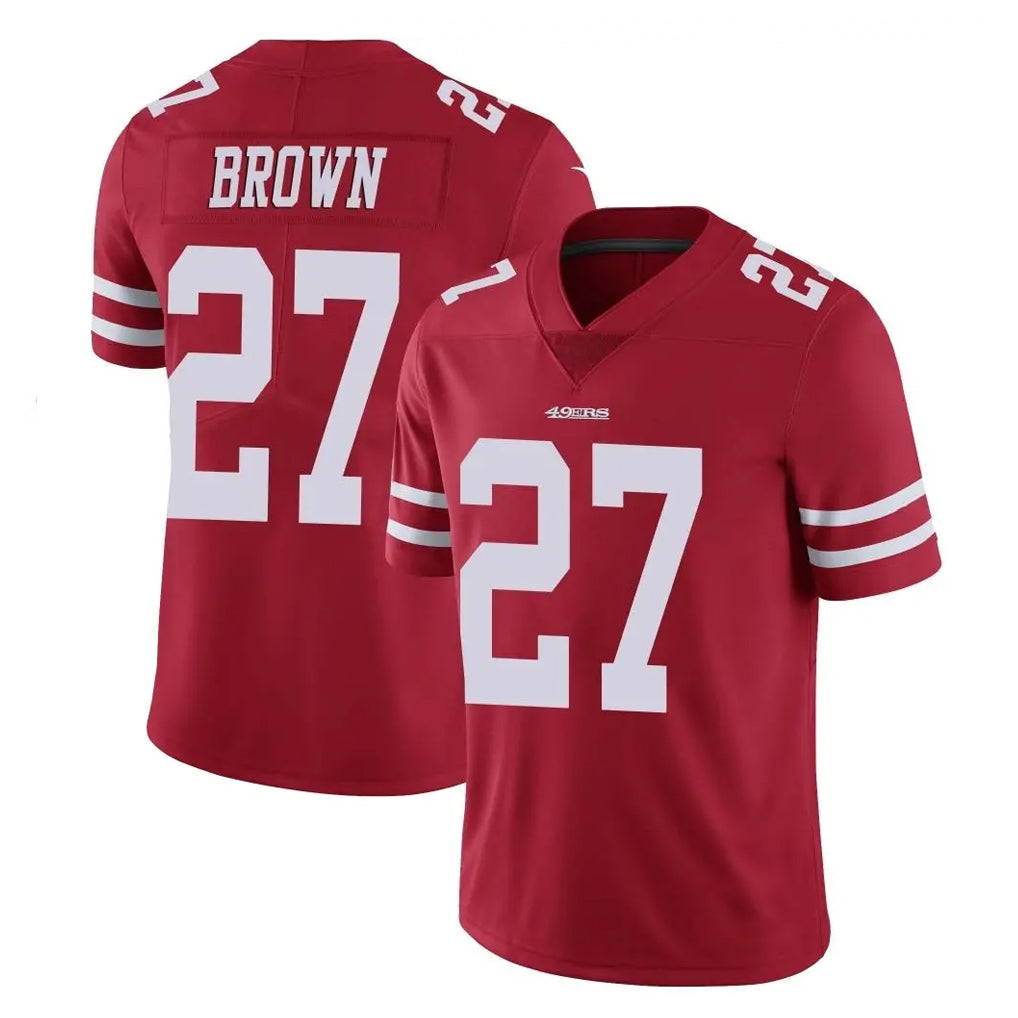 Punc SF.49ers #27 Ji'Ayir Brown Player Red Limited Vapor Untouchable Home Game Stitched Jerseys