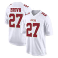 Punc SF.49ers #27 Ji'Ayir Brown Player White Fashion Home Game Stitched Jerseys