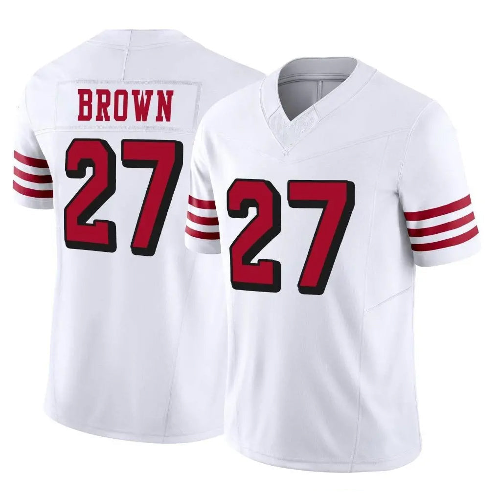 Punc SF.49ers #27 Ji'Ayir Brown Player White Limited Alternate Vapor F.U.S.E. Home Game Stitched Jerseys