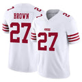 Punc SF.49ers #27 Ji'Ayir Brown Player White Limited Vapor F.U.S.E. Home Game Stitched Jerseys