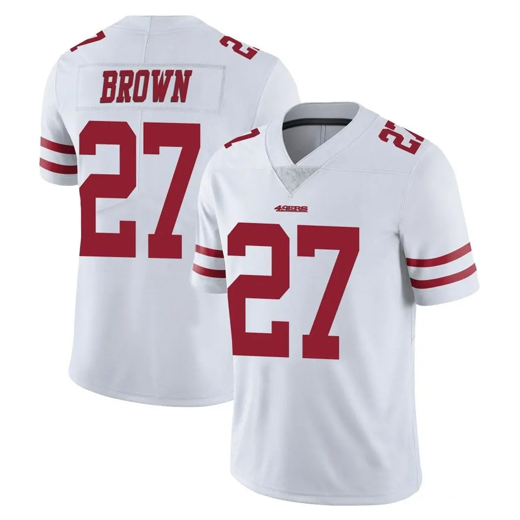Punc SF.49ers #27 Ji'Ayir Brown Player White Limited Vapor Untouchable Home Game Stitched Jerseys