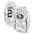 Punc SF.49ers #2 Deommodore Lenoir Player Arctic Camo Limited Salute to Service Pullover Hoodies Game Stitched Jerseys