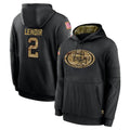 Punc SF.49ers #2 Deommodore Lenoir Player Black Salute to Service Sideline Performance Pullover Hoodies Home Game Stitched Jerseys