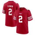 Punc SF.49ers #2 Deommodore Lenoir Player Red Game Home Stitched Jerseys