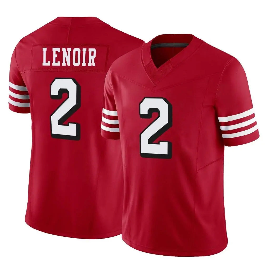 Punc SF.49ers #2 Deommodore Lenoir Player Red Limited Alternate Vapor F.U.S.E. Home Game Stitched Jerseys