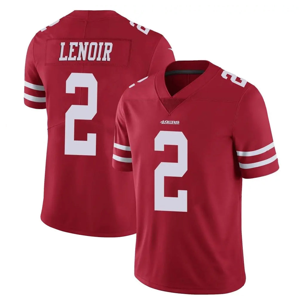 Punc SF.49ers #2 Deommodore Lenoir Player Red Limited Vapor Untouchable Home Game Stitched Jerseys