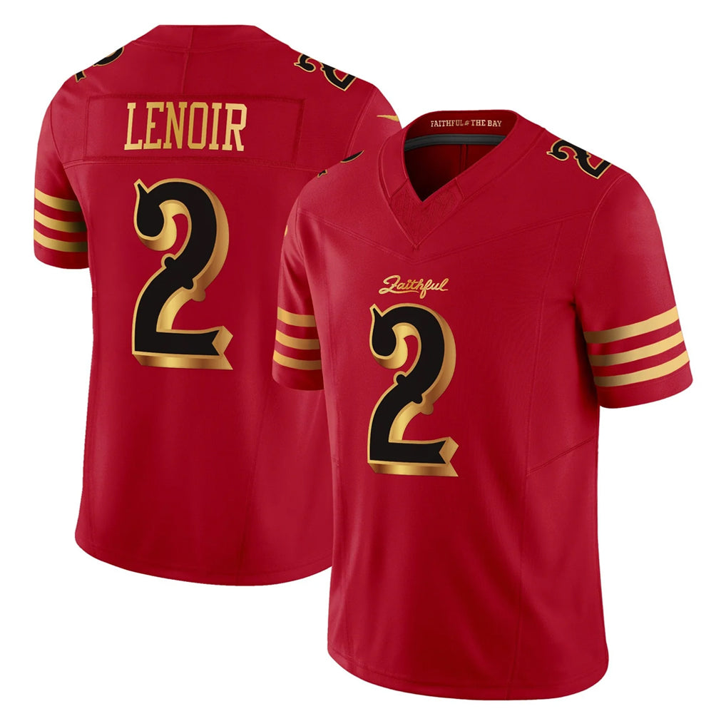 Punc SF.49ers #2 Deommodore Lenoir Player Red Rivalries Vapor Limited Home Game Stitched Jerseys