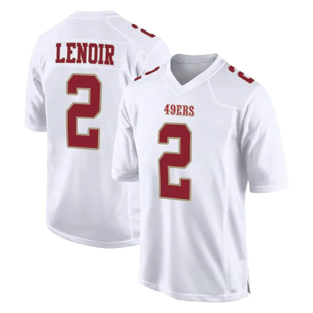 Punc SF.49ers #2 Deommodore Lenoir Player White Fashion Home Game Stitched Jerseys