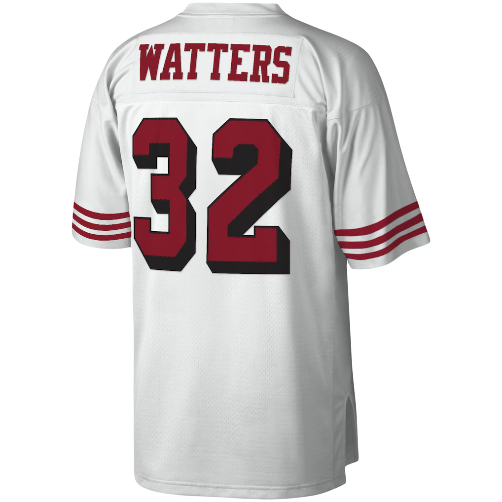 Punc SF.49ers #32 Ricky Watters Mitchell & Ness White Legacy Replica Jersey