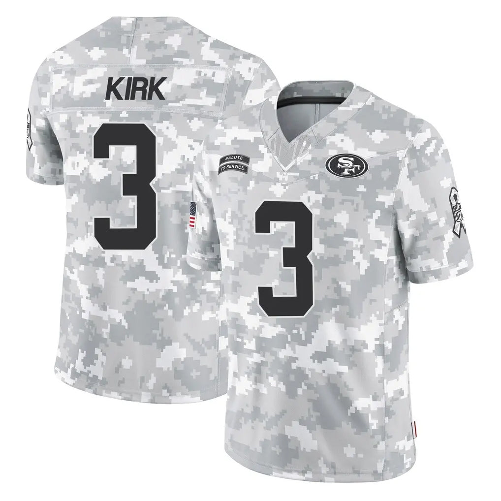 Punc SF.49ers #3 Christian Kirk Player Arctic Camo Limited Salute To Service Home Game Stitched Jerseys