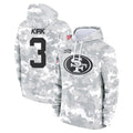 Punc SF.49ers #3 Christian Kirk Player Arctic Camo Limited Salute to Service Pullover Hoodies Game Stitched Jerseys