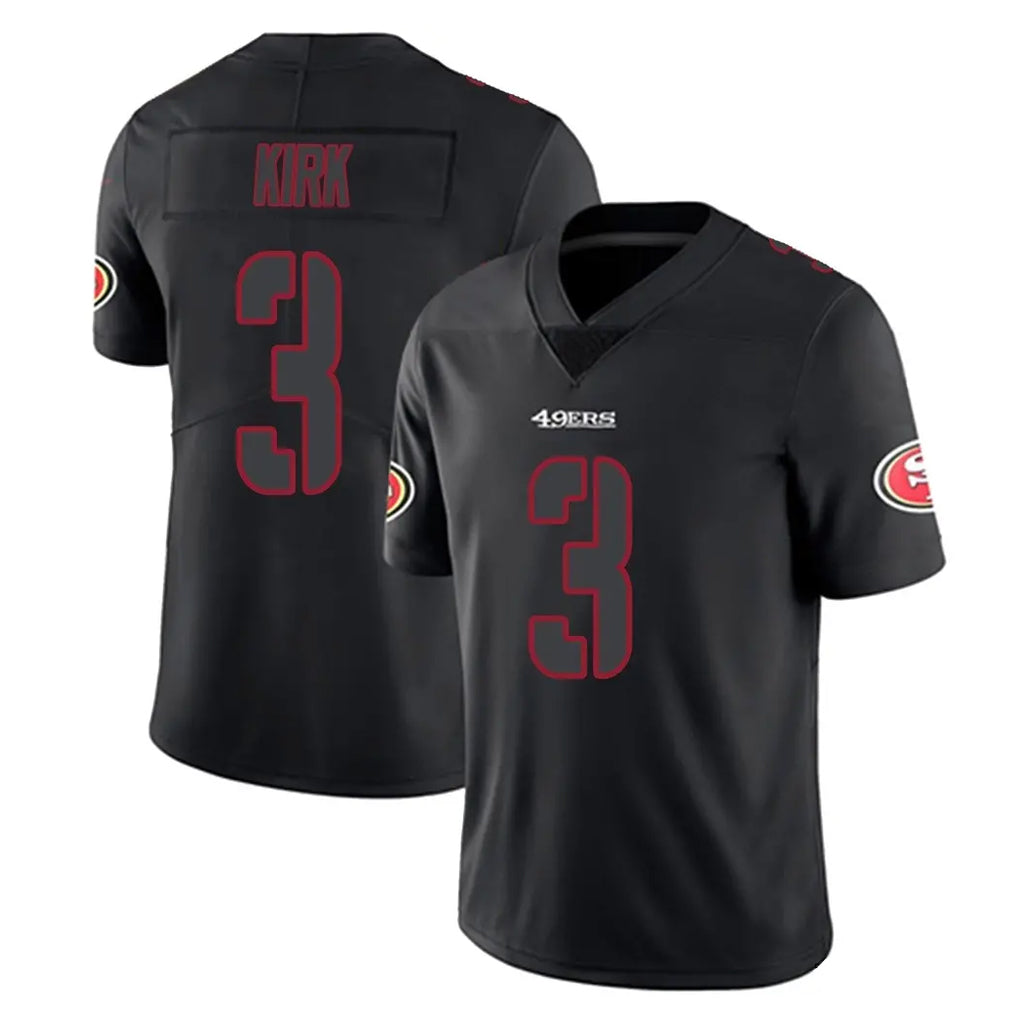 Punc SF.49ers #3 Christian Kirk Player Black Impact Limited Home Game Stitched Jerseys