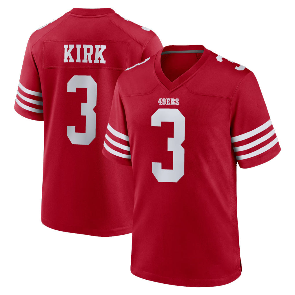 Punc SF.49ers #3 Christian Kirk Player Red Game Home Stitched Jerseys