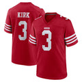 Punc SF.49ers #3 Christian Kirk Player Red Game Home Stitched Jerseys