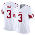 Punc SF.49ers #3 Christian Kirk Player White Limited Vapor F.U.S.E. Home Game Stitched Jerseys