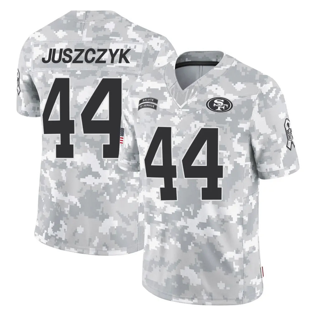 Punc SF.49ers #44 Kyle Juszczyk Player Arctic Camo Limited Salute To Service Home Game Stitched Jerseys