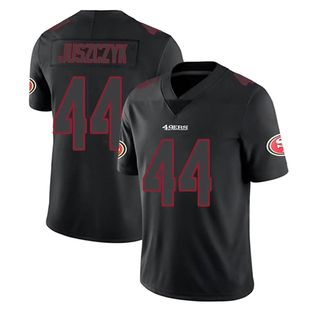Punc SF.49ers #44 Kyle Juszczyk Player Black Impact Limited Home Game Stitched Jerseys