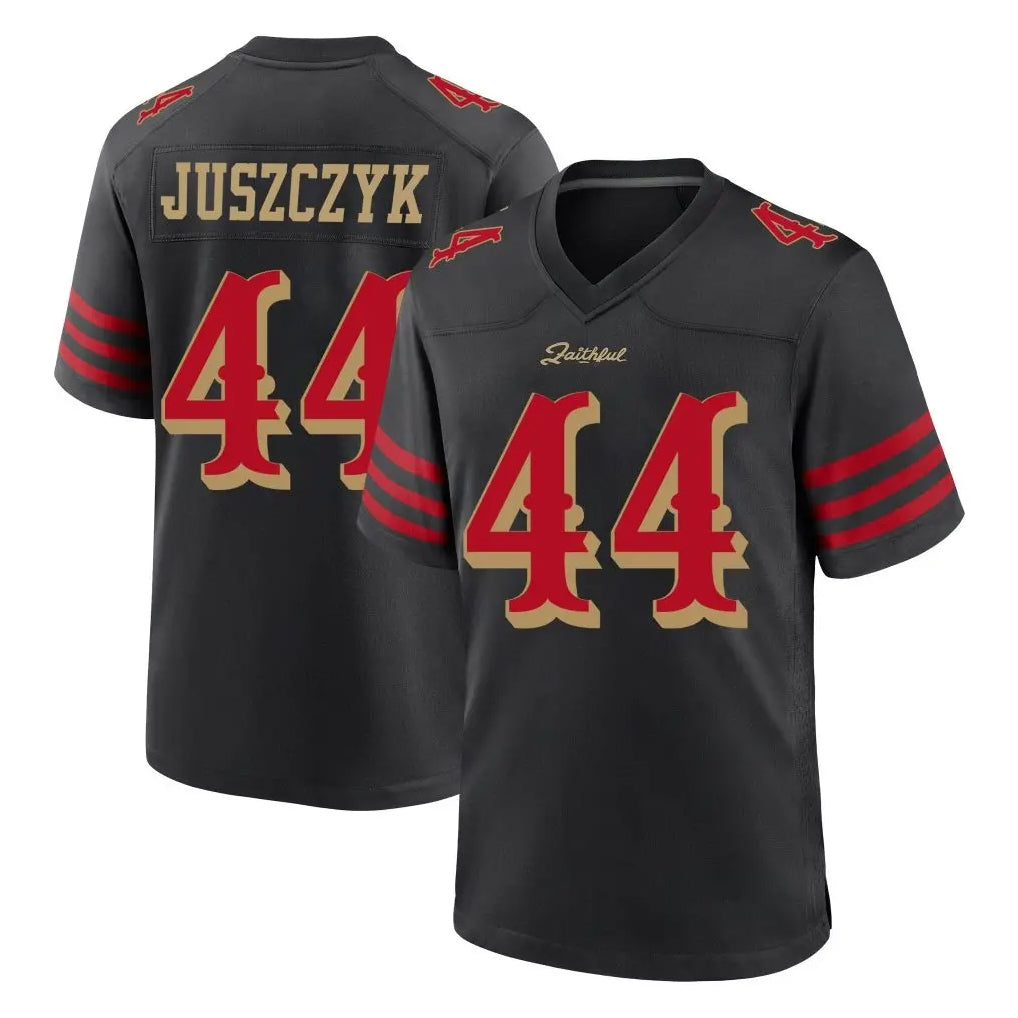 Punc SF.49ers #44 Kyle Juszczyk Player Black Rivalries Collection Home Game Stitched Jerseys