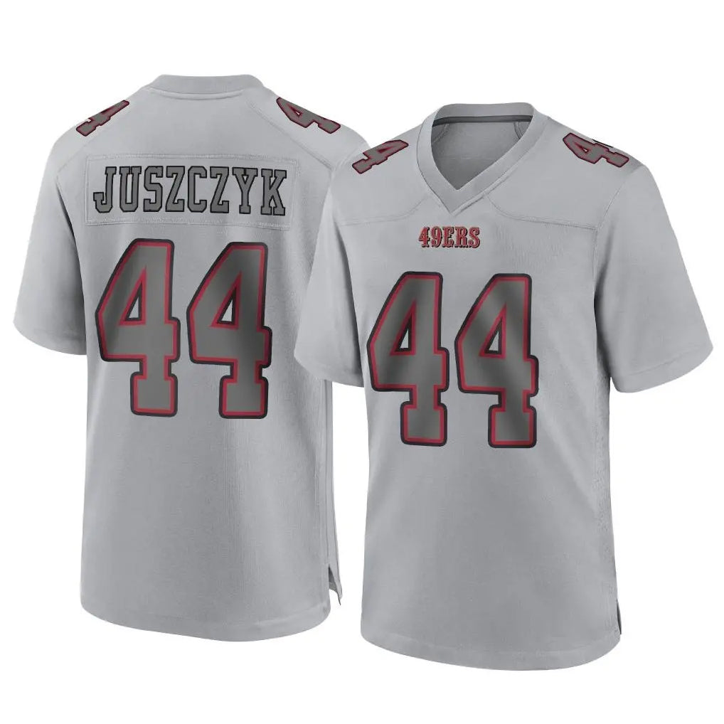Punc SF.49ers #44 Kyle Juszczyk Player Gray Atmosphere Fashion Home Game Stitched Jerseys