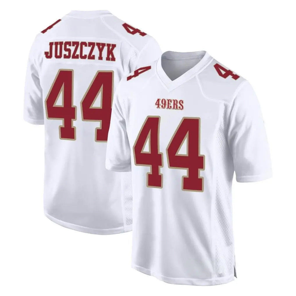 Punc SF.49ers #44 Kyle Juszczyk Player White Fashion Home Game Stitched Jerseys