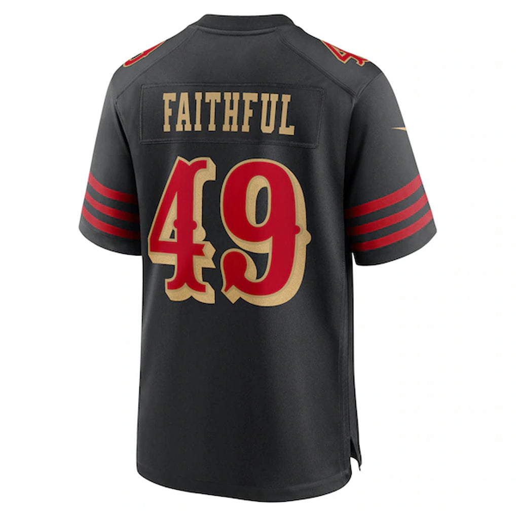Punc SF.49ers #49 The Faithful Player Black Rivalries Collection Game Stitched Jerseys