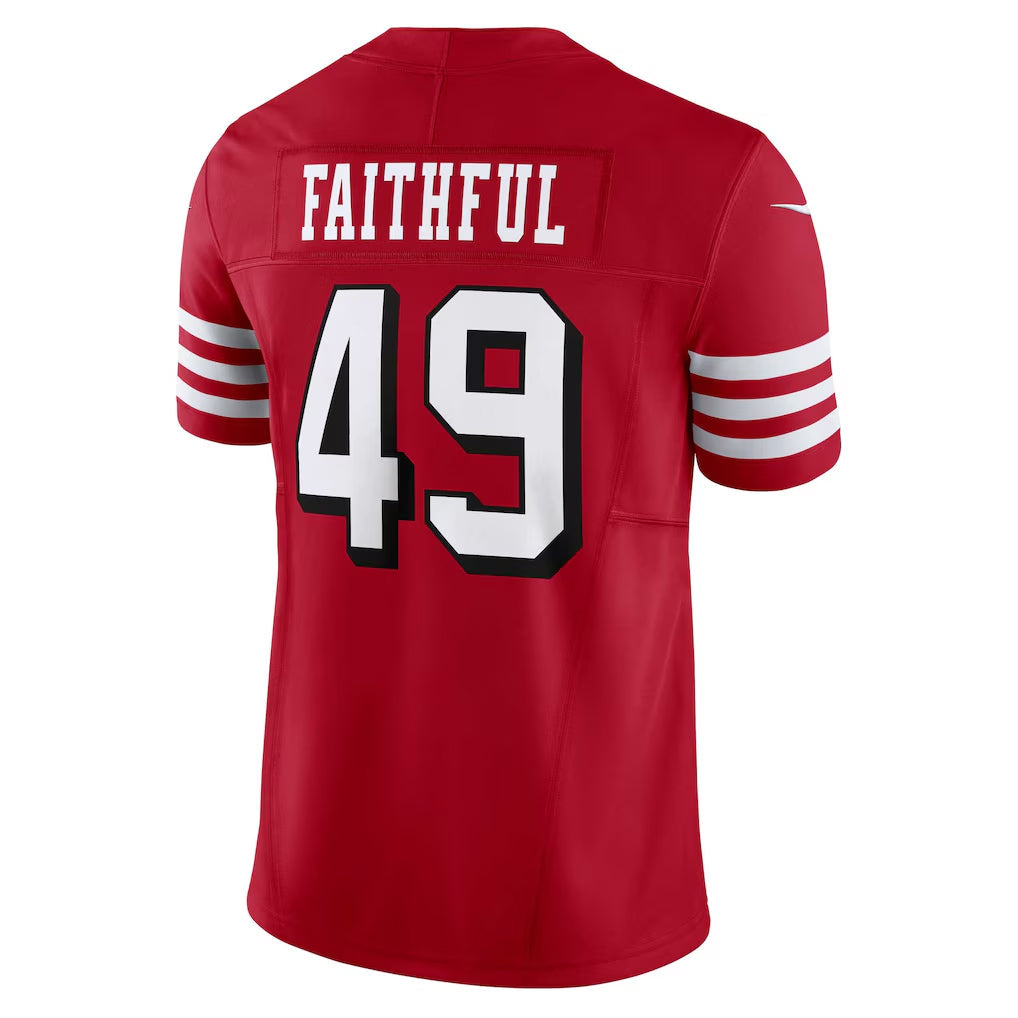 Punc SF.49ers #49 The Faithful Player Scarlet Vapor F.U.S.E. Limited  Football Jerseys