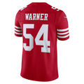 Punc SF.49ers #54 Fred Warner Scarlet Team Vapor F.U.S.E. Stitched Limited Jerseys