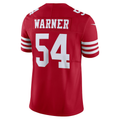 Punc SF.49ers #54 Fred Warner Scarlet Vapor F.U.S.E. Limited Stitched Jerseys