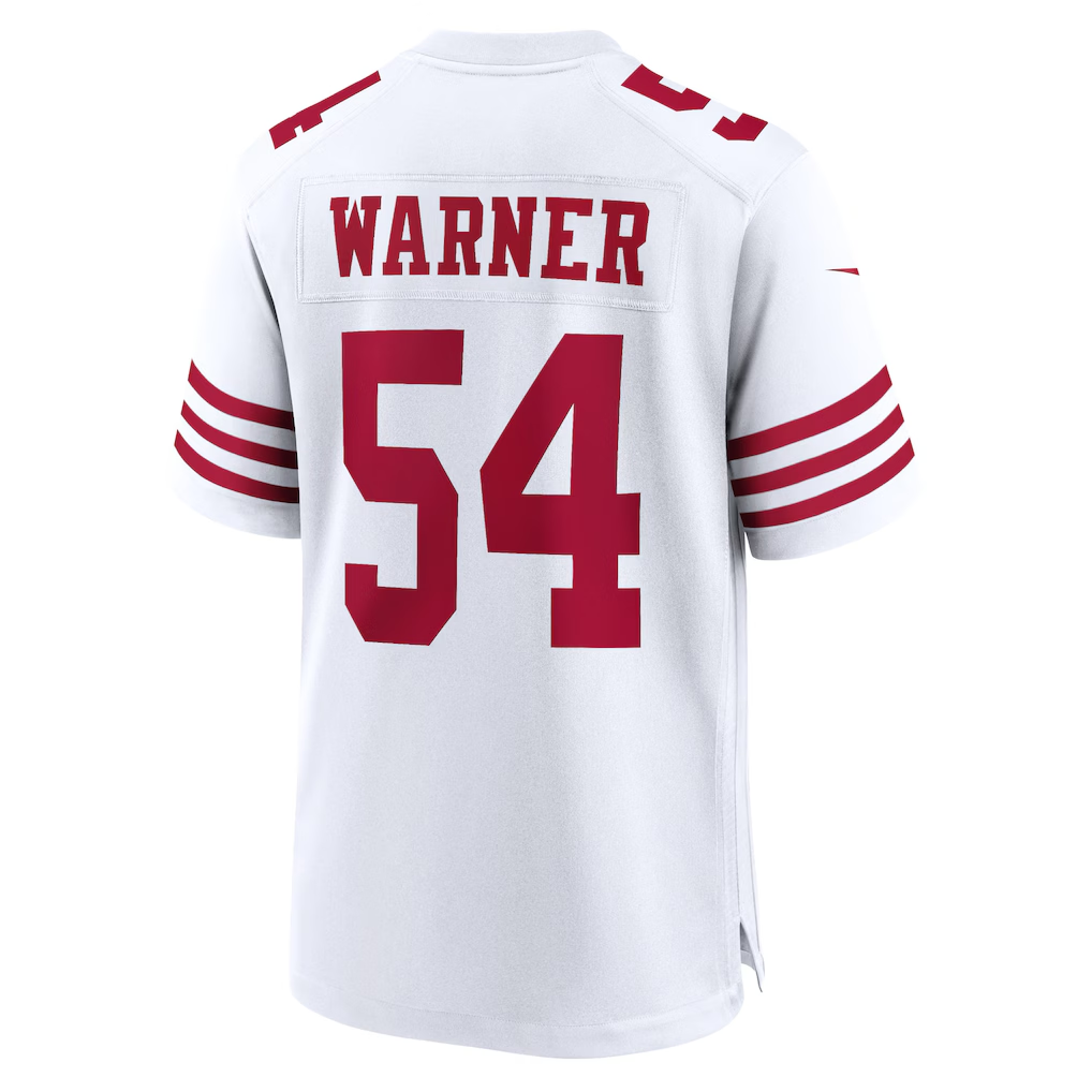 Punc SF.49ers #54 Fred Warner White Player Game Stitched Jerseys