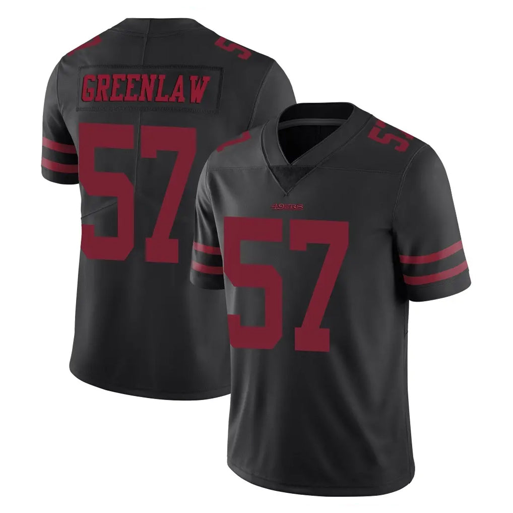 Punc SF.49ers #57 Dre Greenlaw Player Black Alternate Limited Vapor Untouchable Home Game Stitched Jerseys