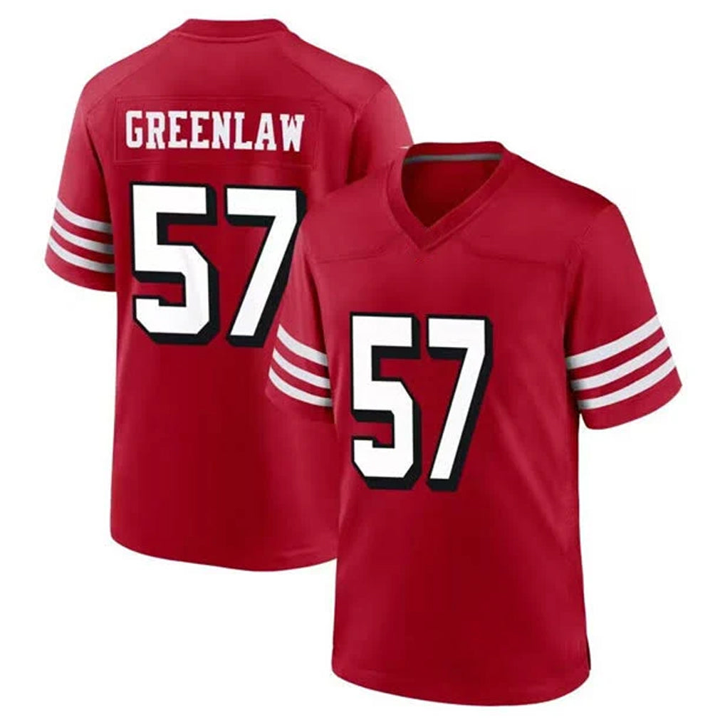Punc SF.49ers #57 Dre Greenlaw Player Red Limited Alternate Home Game Stitched Jerseys