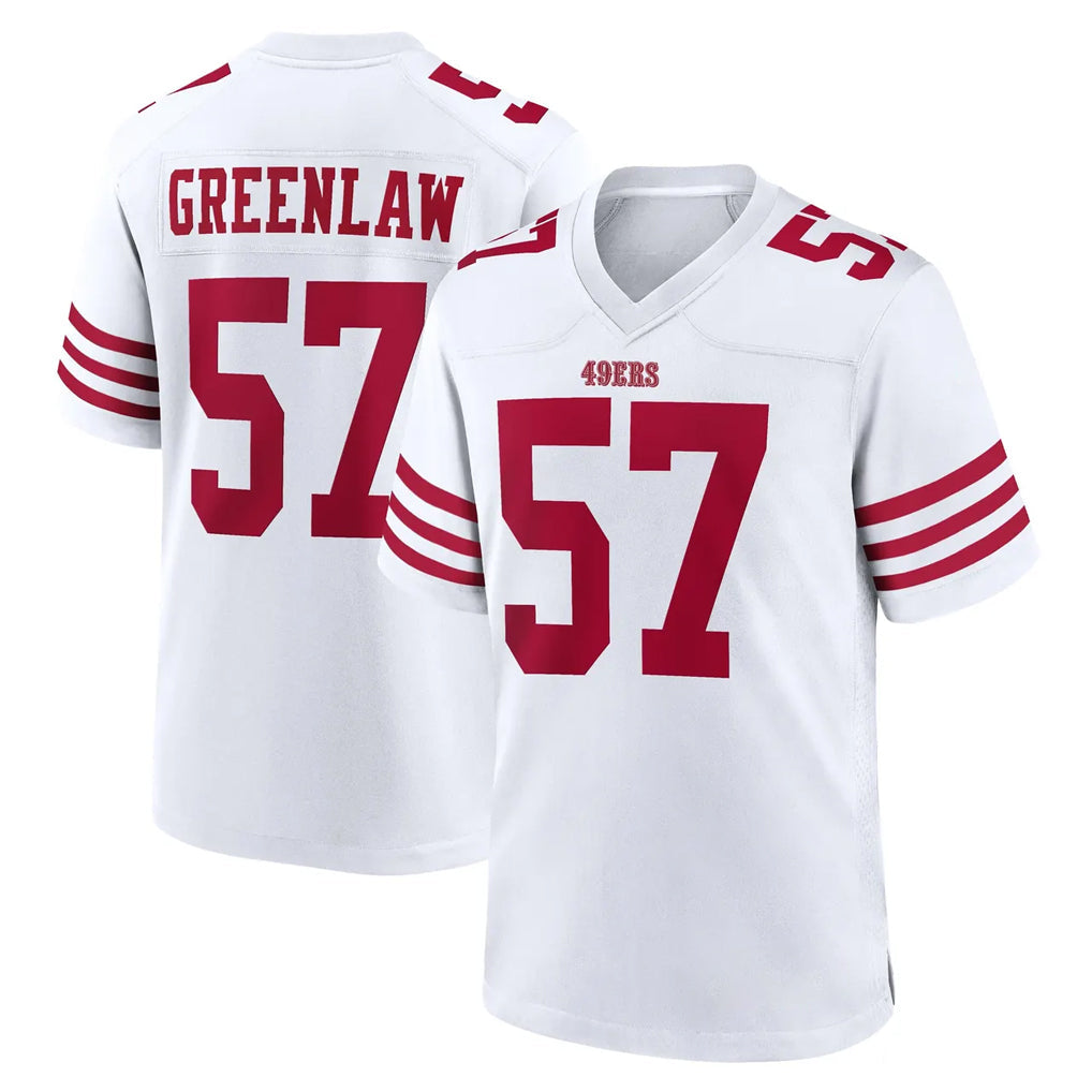 Punc SF.49ers #57 Dre Greenlaw Player White Game Home Stitched Jerseys