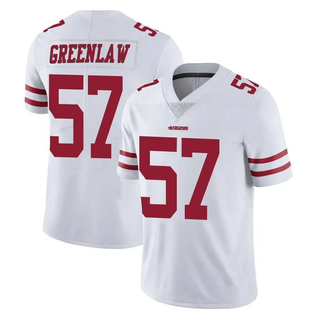 Punc SF.49ers #57 Dre Greenlaw Player White Limited Vapor Untouchable Home Game Stitched Jerseys