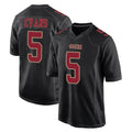 Punc SF.49ers #5 Mike Evans Player Black Fashion Home Game Stitched Jerseys