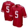 Punc SF.49ers #5 Mike Evans Player Red Home Game Stitched Jerseys