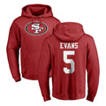 Punc SF.49ers #5 Mike Evans Player Red LOGO Pullover Hoodies Home Game Stitched Jerseys