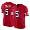 Punc SF.49ers #5 Mike Evans Player Red Limited Alternate Vapor F.U.S.E. Home Game Stitched Jerseys
