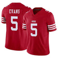 Punc SF.49ers #5 Mike Evans Player Red Limited Vapor F.U.S.E. Home Game Stitched Jerseys