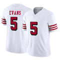 Punc SF.49ers #5 Mike Evans Player White Limited Alternate Vapor F.U.S.E. Home Game Stitched Jerseys