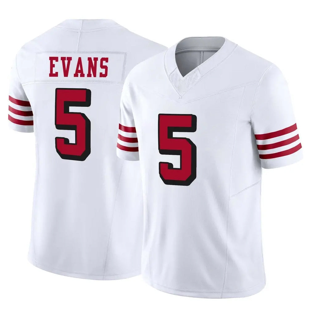 Punc SF.49ers #5 Mike Evans Player White Limited Alternate Vapor F.U.S.E. Home Game Stitched Jerseys