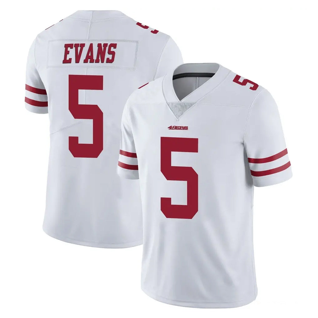 Punc SF.49ers #5 Mike Evans Player White Limited Vapor Untouchable Home Game Stitched Jerseys