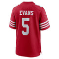 Punc SF.49ers #5 Mike Evans Scarlet Game Stitched Jerseys