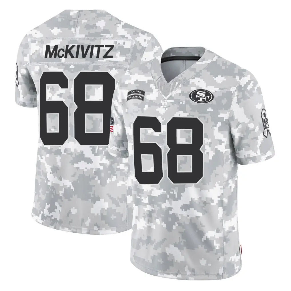 Punc SF.49ers #68 Colton McKivitz Player Arctic Camo Limited Salute To Service Home Game Stitched Jerseys
