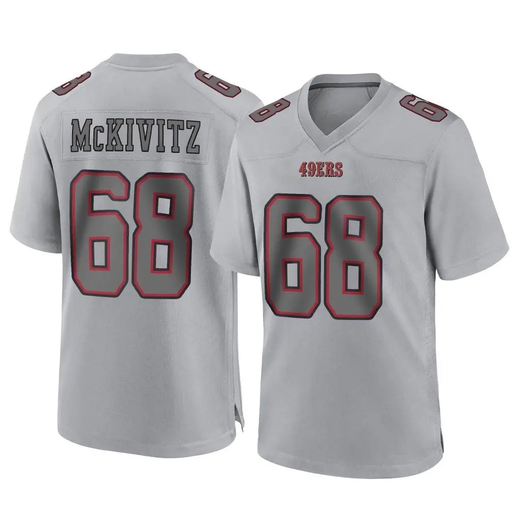 Punc SF.49ers #68 Colton McKivitz Player Gray Atmosphere Fashion Home Game Stitched Jerseys