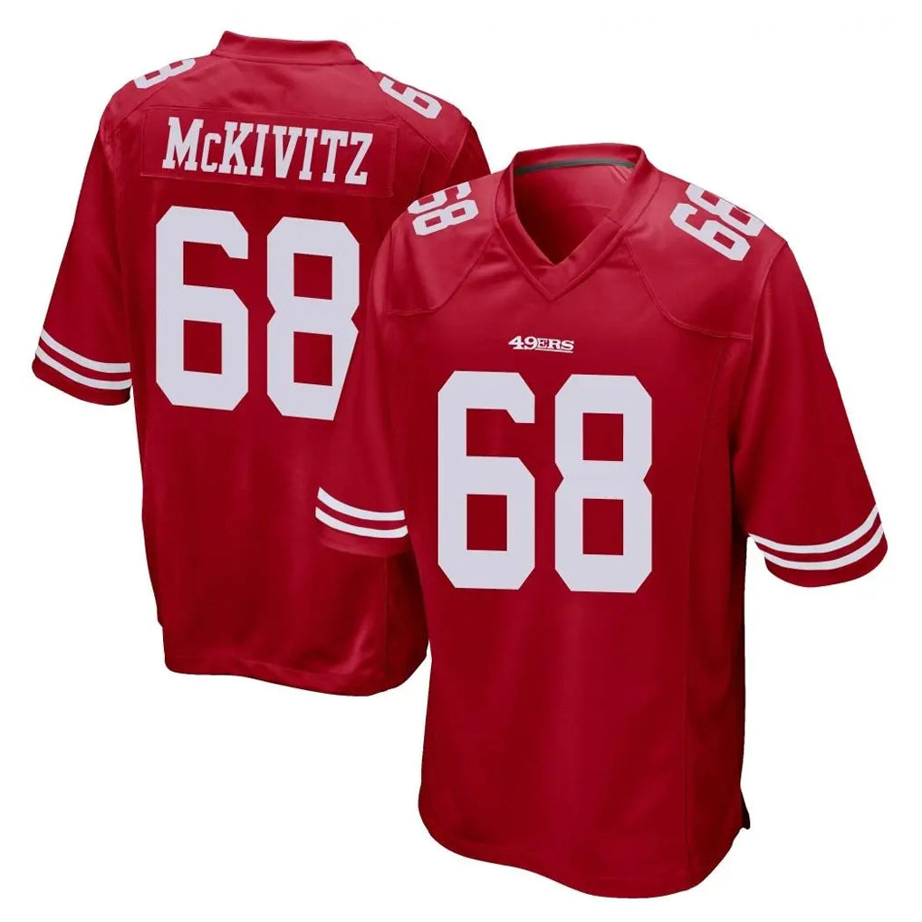 Punc SF.49ers #68 Colton McKivitz Player Red Home Game Stitched Jerseys